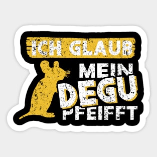 Degu Deguhalter Käfig Retro Tierliebhaber Design Sticker